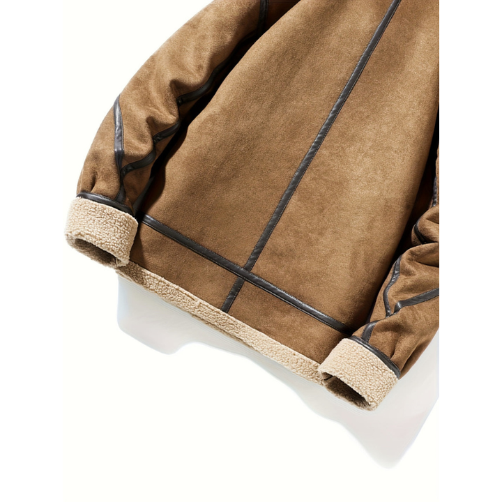 Winterjacke Herren | Retro Jacke Herren | Gestreifter Komfort Look