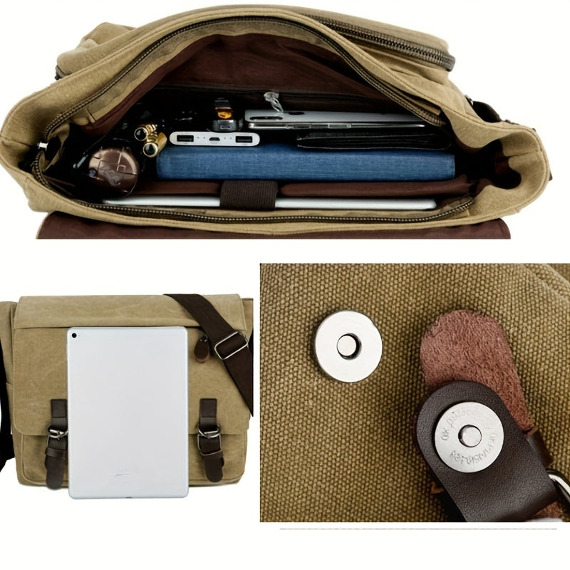Herren Tasche | Vintage Stil | Mit Riemen | Sommer