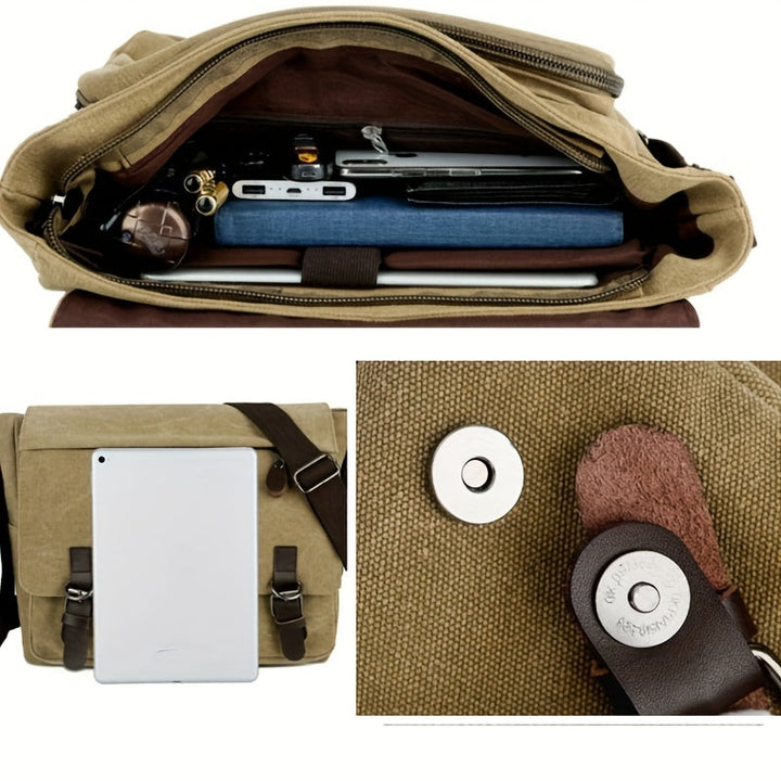 Herren Tasche | Vintage Stil | Mit Riemen | Sommer