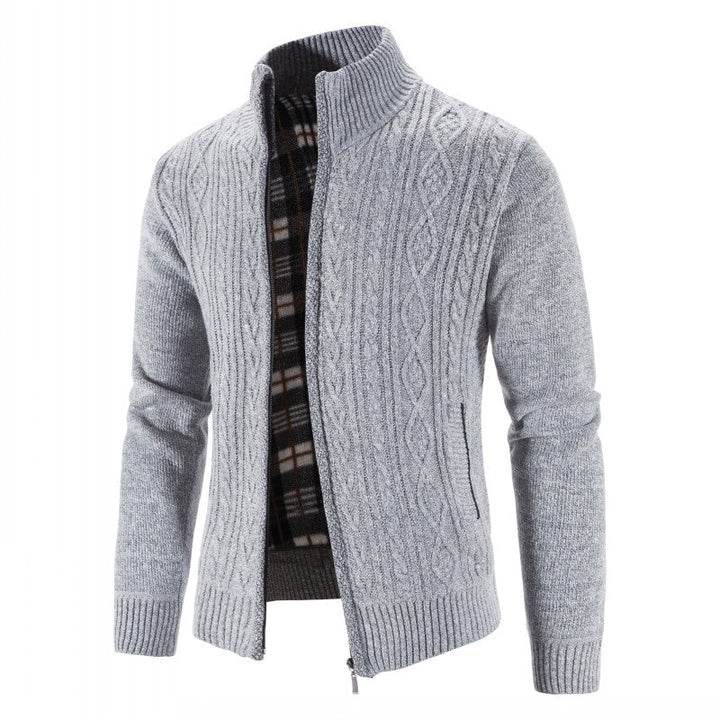 Cardigan | Jacke Herren Regular Fit | Mit Modernem Stehkragen