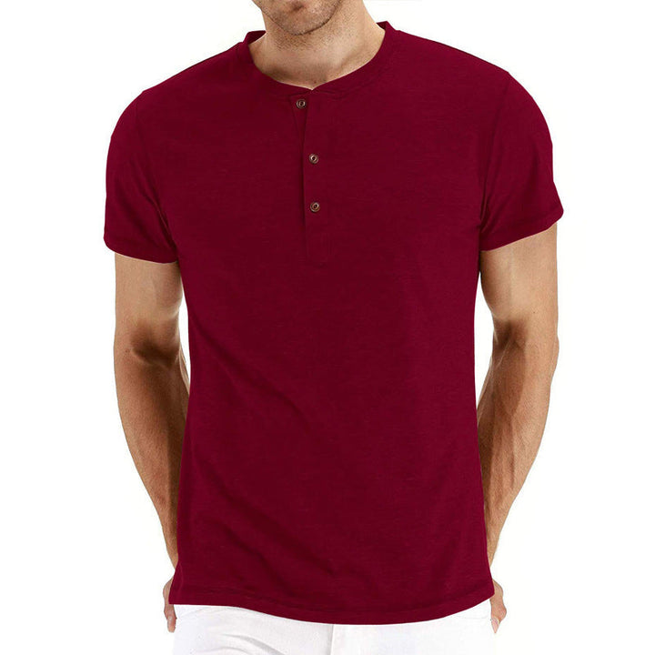 Herren T-Shirt | Slimfit | Mit Knopfleiste | Sommer Basic