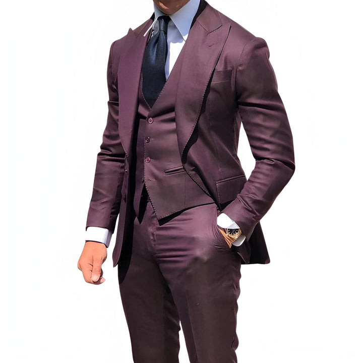 Herren Set | 3-Teilig Elegantes Dreiteilig Anzug | Formelle Kleider Herren