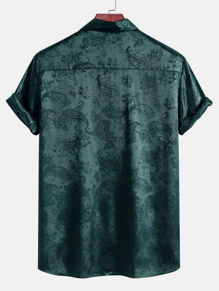 Herren Hemd | Paisley Design | Kurzarm Stil | Sommer