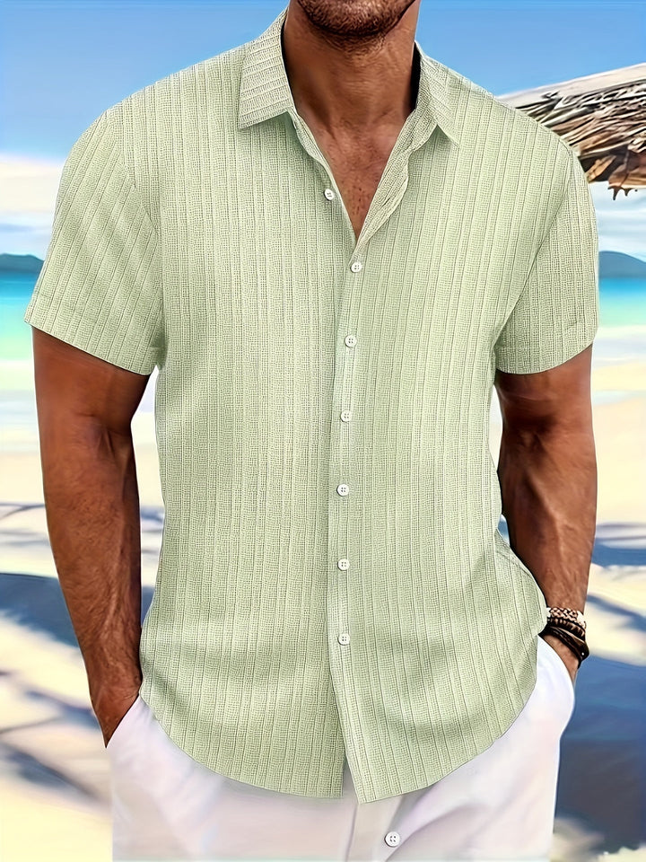 Herren Hemd | Elegant Slimfit | Kurzarm Knopfleiste | Sommer
