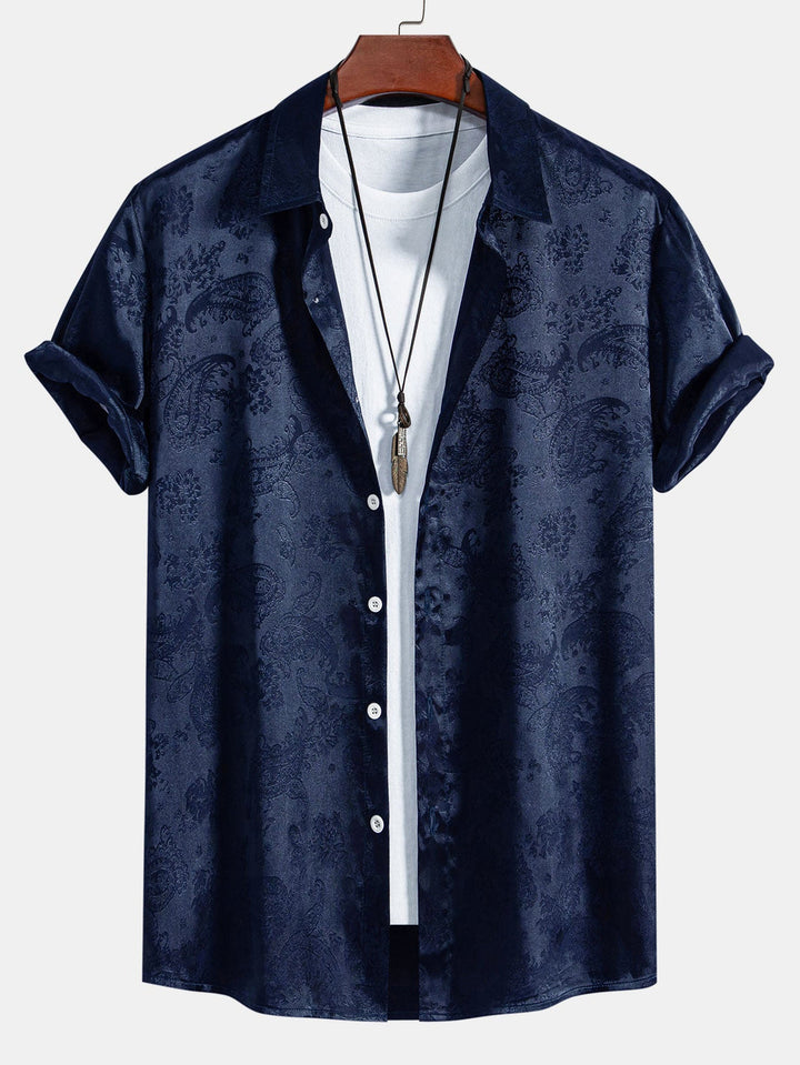 Herren Hemd | Paisley Design | Kurzarm Stil | Sommer