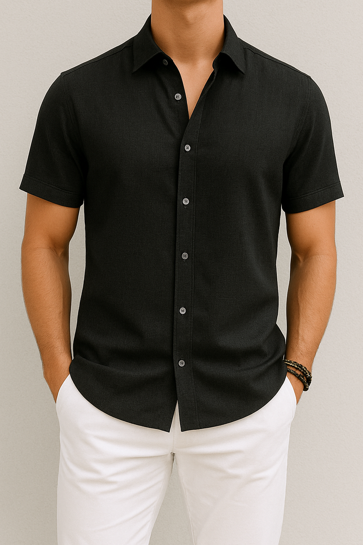 Herren Hemd | Elegant | Kurzarm Knopfleiste | Sommer
