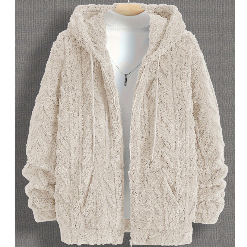 Winterjacke Herren | Warmes & Trendiges Cardigan-Design | Jacke Herren mit Kapuze