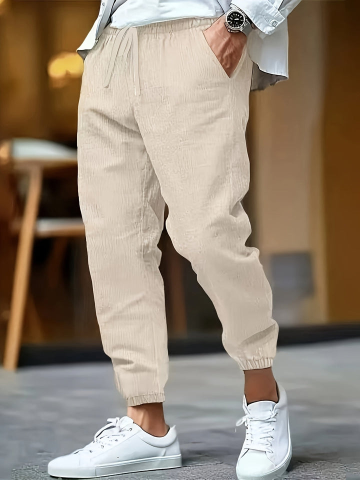 Herren Hose | Tapered | Mit Kordelzug | Sommer