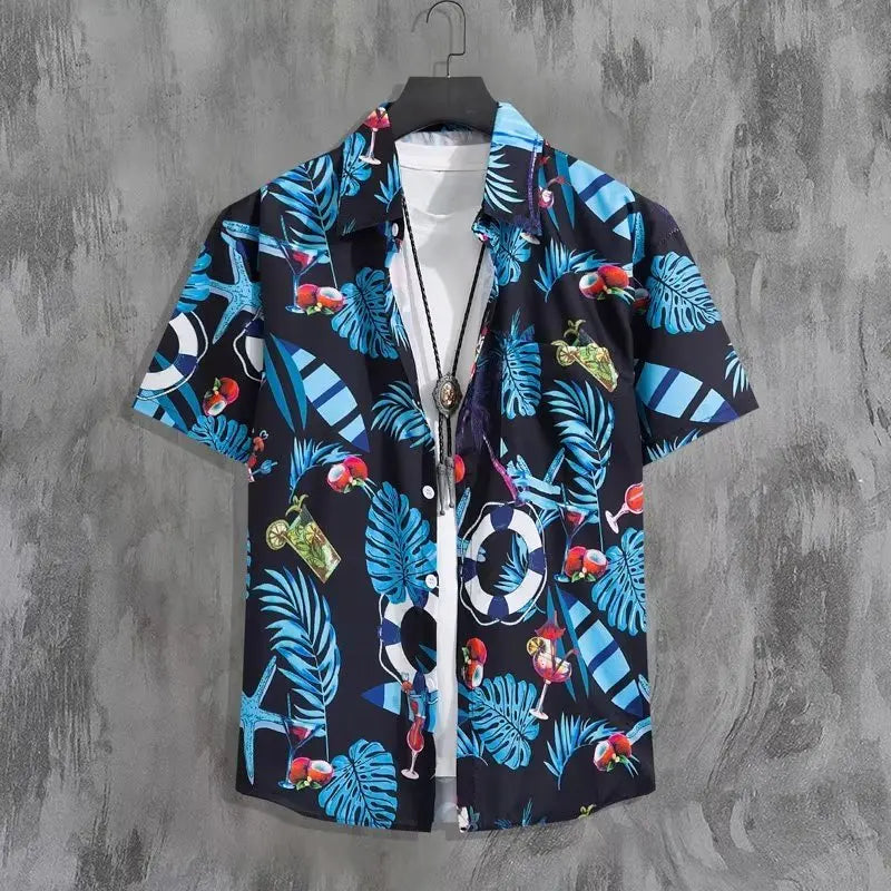 Herren Shirt | Oversized | Blumenprint | Sommer