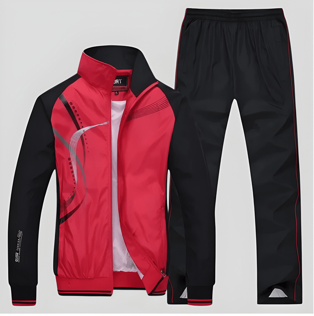 Herren Trainingsanzug | Zweiteiliges Set | Lässiger Sportlook | Polyester