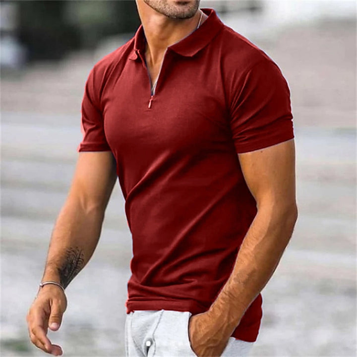 Herren Polo | Slimfit | Mit Reißverschluss | Street Casual Frühling