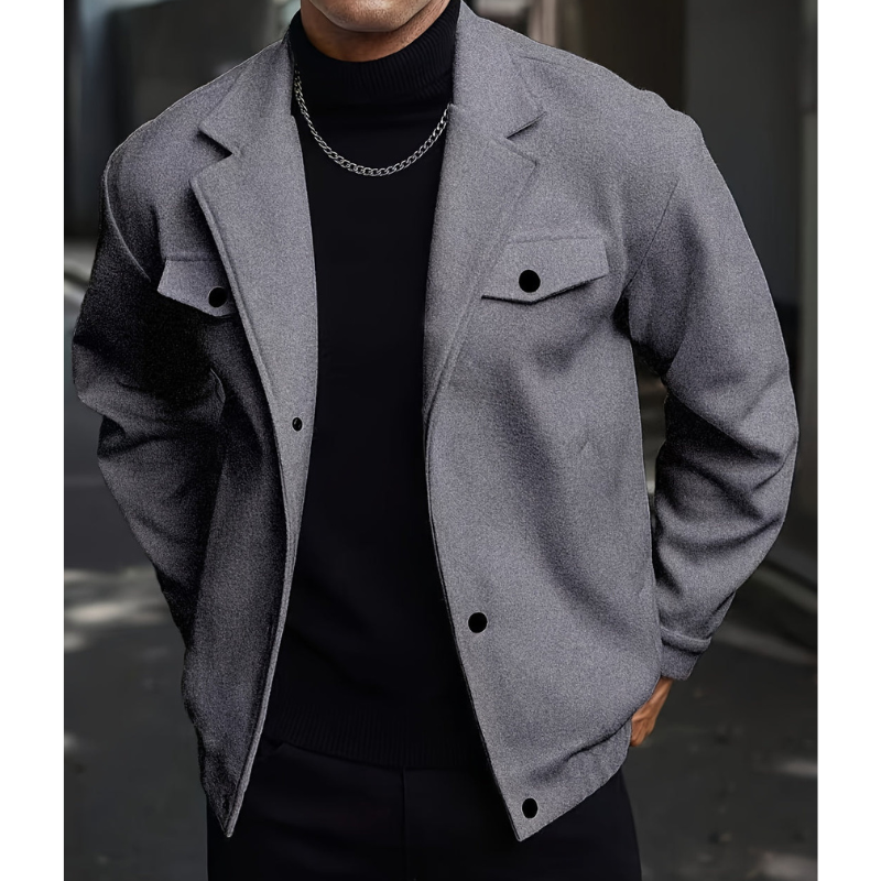 Winterjacke Herren | Leicht & Stilvoll | Mit Knopfleiste & Reverskragen