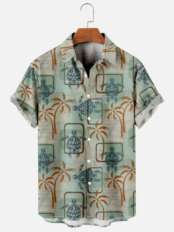 Herren Shirt | Tropenmuster | Kurzarm | Sommer