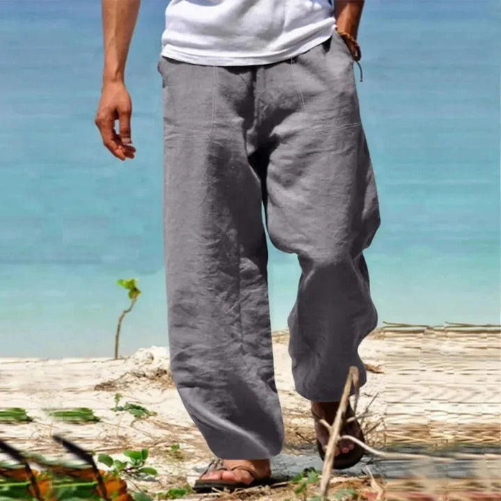 Herren Hose | Wide Leg | Mit Tunnelzug | Sommer