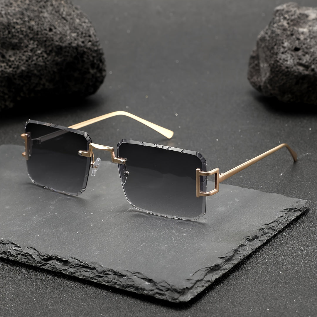 Herren Sonnenbrille | Retro | Randlos Design | Sommer