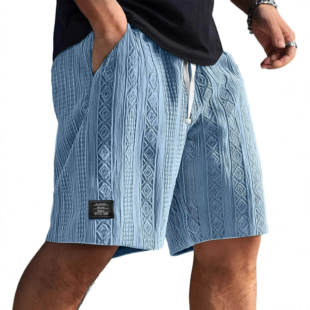 Herren Shorts | Locker | Mit Kordelzug Texture | Sommer