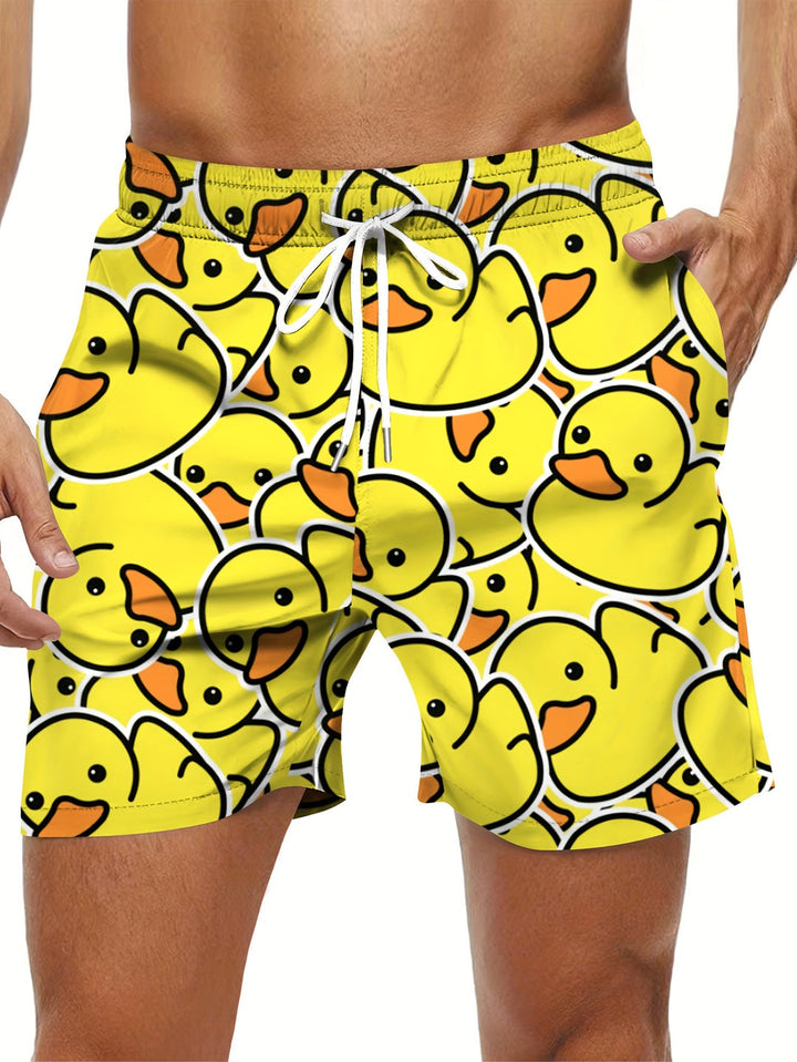 Herren Shorts | Relaxed Fit | Print Design &amp; Kordelzug | Sommer