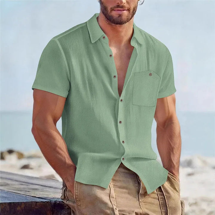 Herren Hemd | Slim Fit | Mit Brusttasche | Sommer