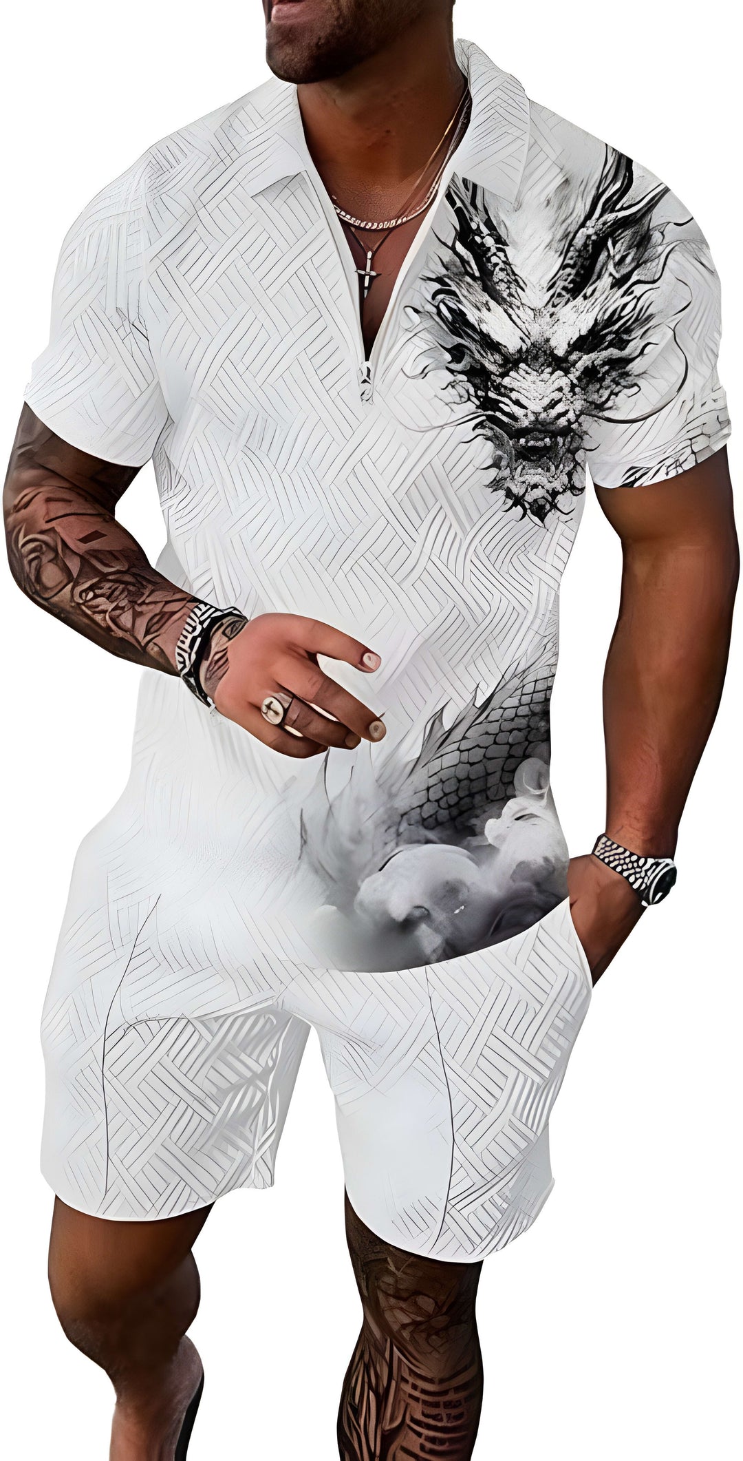 Herren Set | Poloshirt & Shorts | Bequem & Luftig | Für Sommer & Freizeit