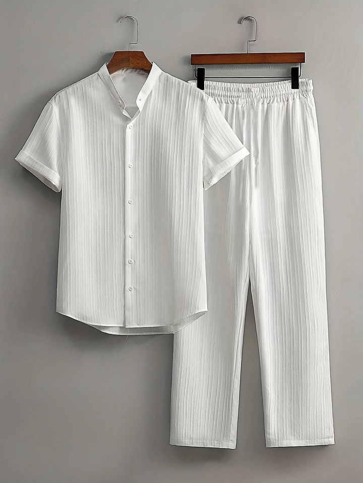 Herren Set | Strukturdesign | Lockerer Schnitt | Sommer