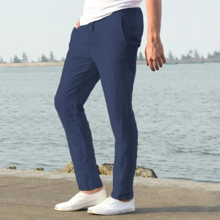Herren Hose | Slimfit | Mit Kordelzug | Sommer