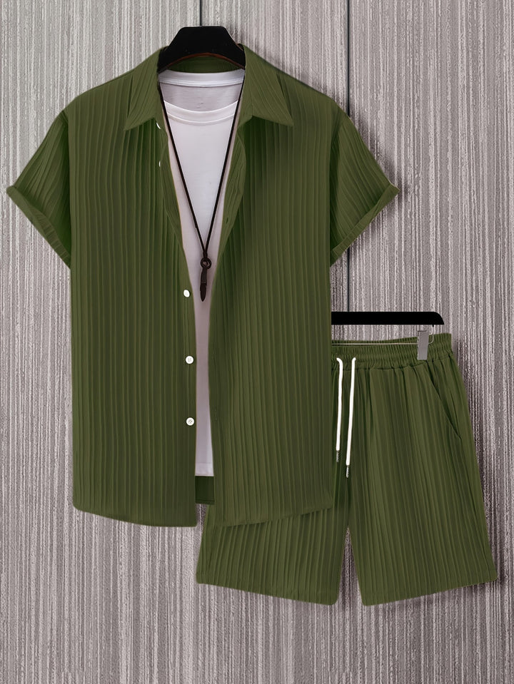 Herren Set | Elegant Flowing | Mit Knopfleiste | Sommer Prime