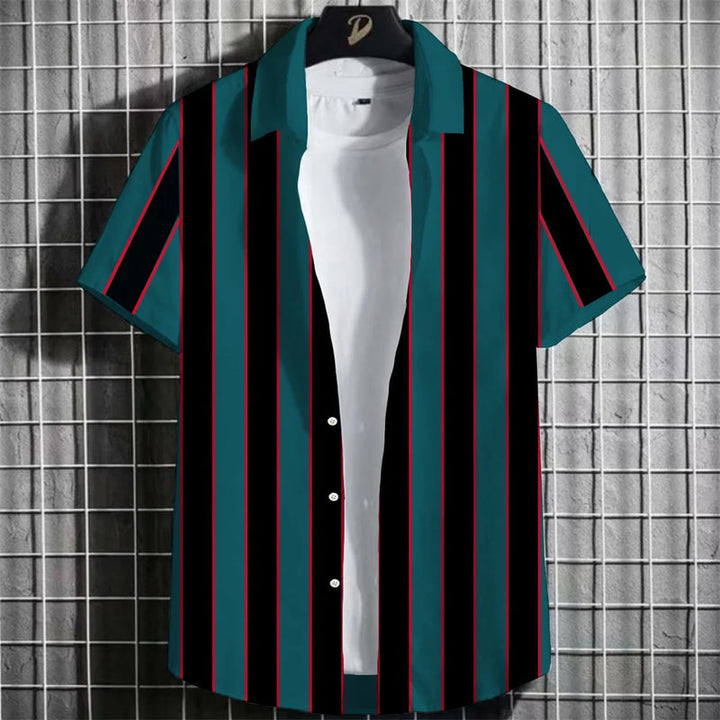 Herren Shirt | Streifenmuster | Kurzarm | Sommer