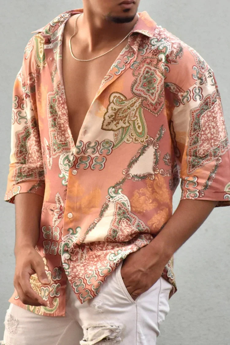 Herren Hemd | Slimfit | Kurzarm | Sommer Patchwork