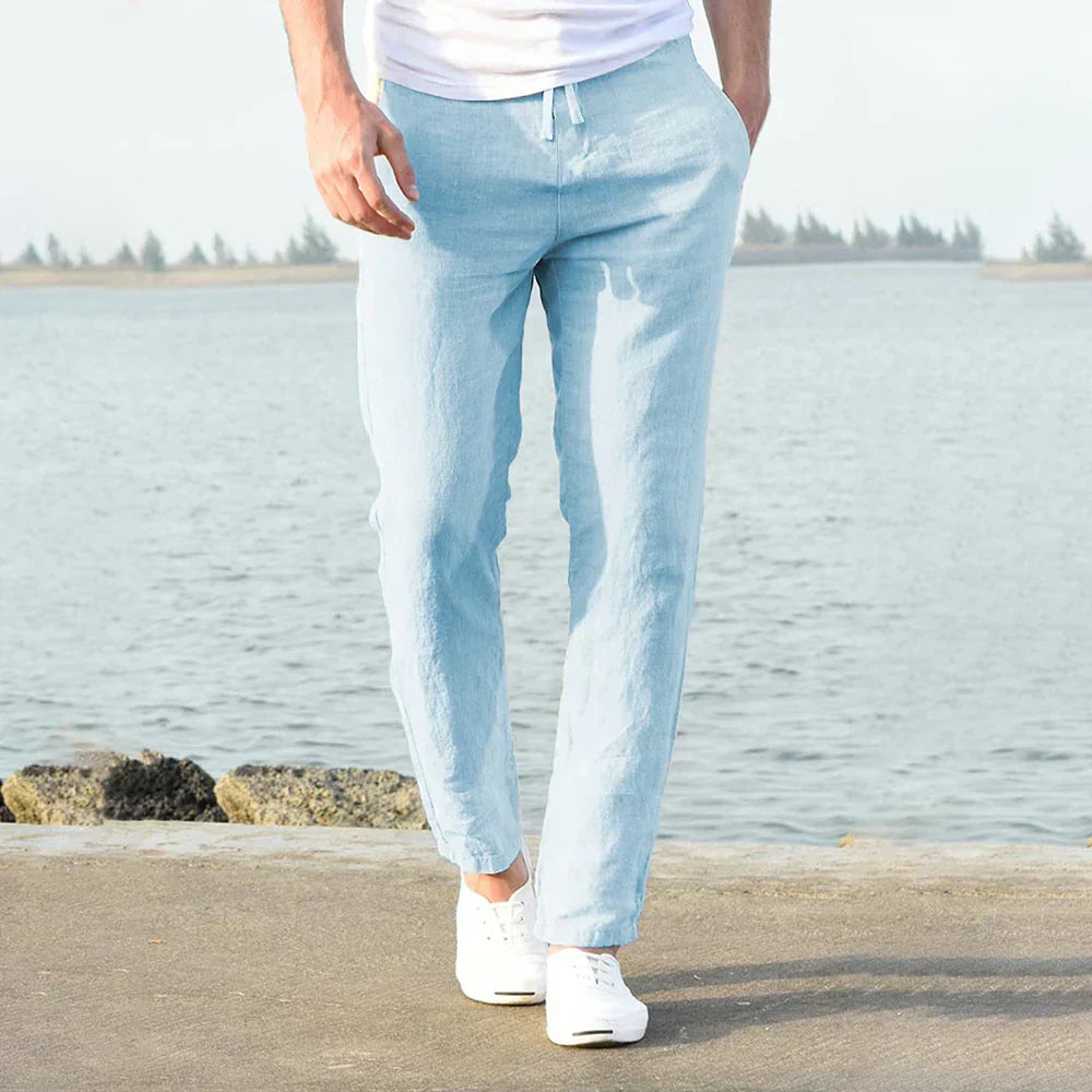 Herren Hose | Straight | Kordelzug | Sommer
