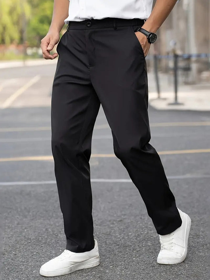 Herren Stoffhose | Slimfit Urban | Mit Knopfverschluss | Büro Frühling