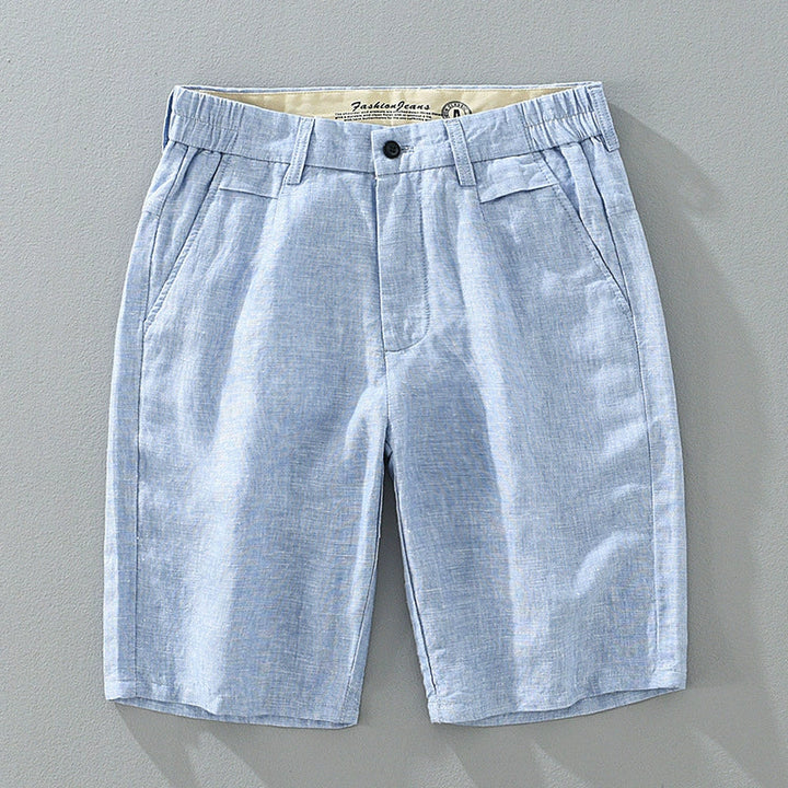 Herren Shorts | Straight | Mit Knopfverschluss Linen | Sommer
