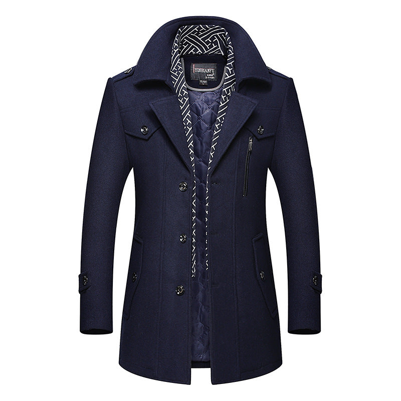 Winterjacke Herren | Mid-Length Mantel | Jacke Herren Klassisch