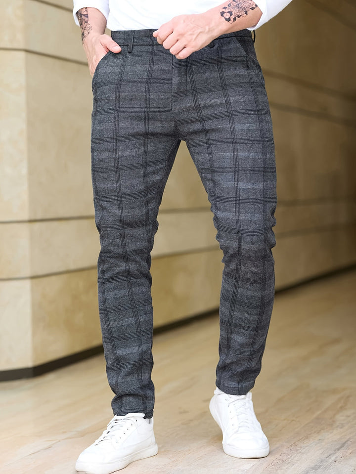 Herren Hose | Slimfit | Karo | Frühling Elegant