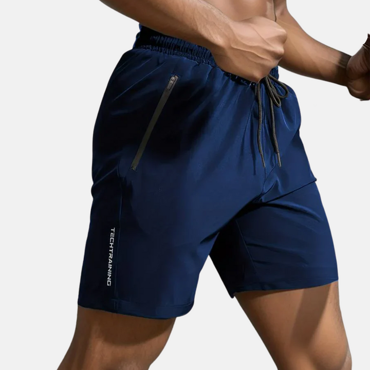 Herren Sport Shorts | Straight | Mit Reißverschlusstasche | Sommer
