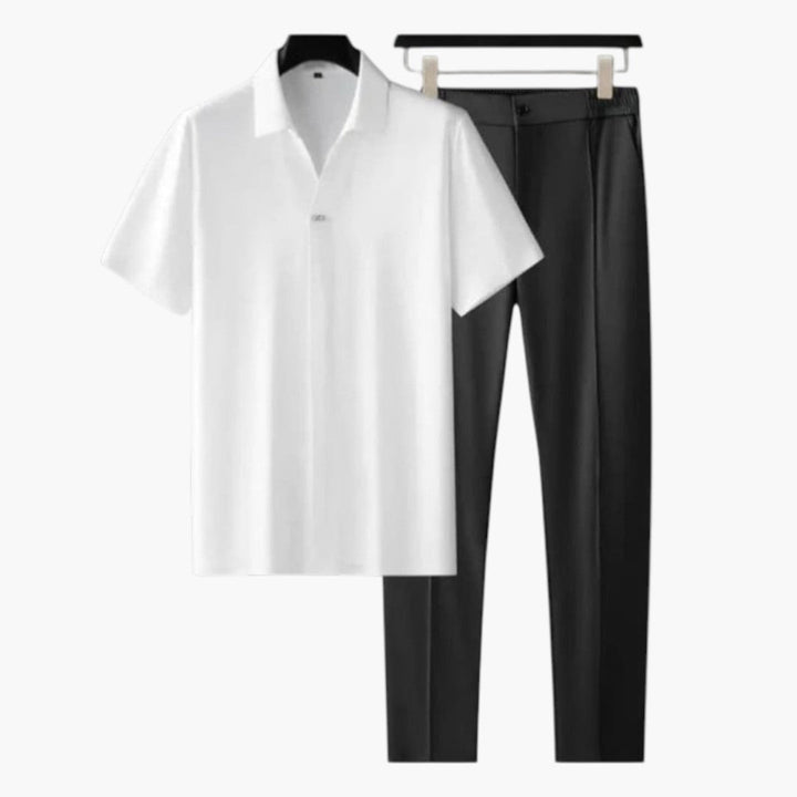 Herren Set | Kurzarmhemd &amp; Stoffhose | Eleganter Stil | Sommer