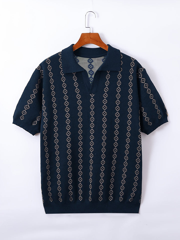 Herren Poloshirt | Gerade Passform | Strukturmuster | Sommer