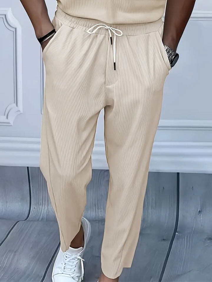 Herren Set | Slimfit | Reißverschluss Kragen | Sommer