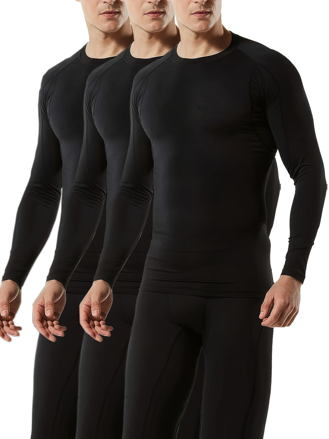 Herren Tops | Slimfit | Lange Ärmel | Sommer | 3 Stück