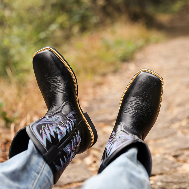 Schuhe Herren | Western Cowboy Boots | Vintage Bestickt Design