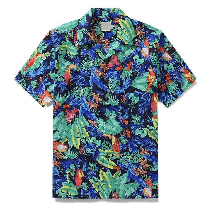 Herren Shirt | Kurze Ärmel | Tropisches Design | Sommer