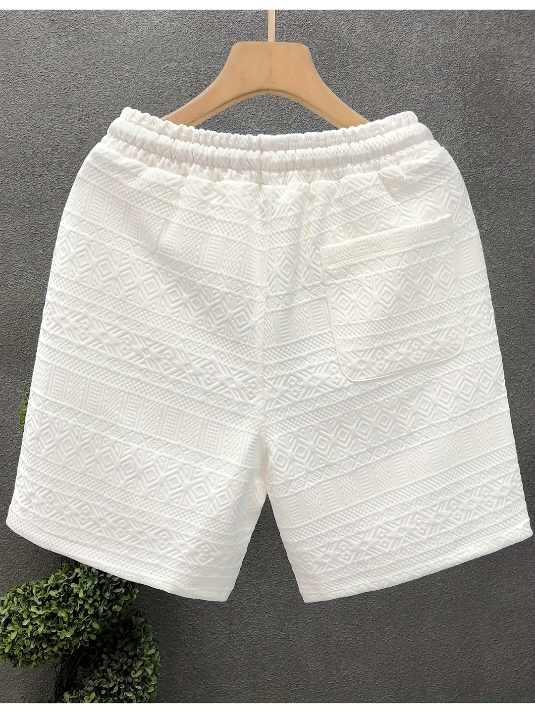 Herren Shorts | Strukturmuster &amp; Kordelzug | Sommer