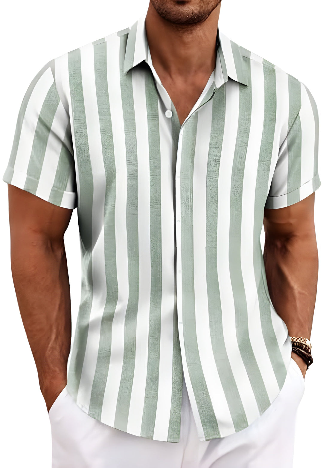 Herren Hemd | Slimfit | Kurzarm | Sommer Stripe