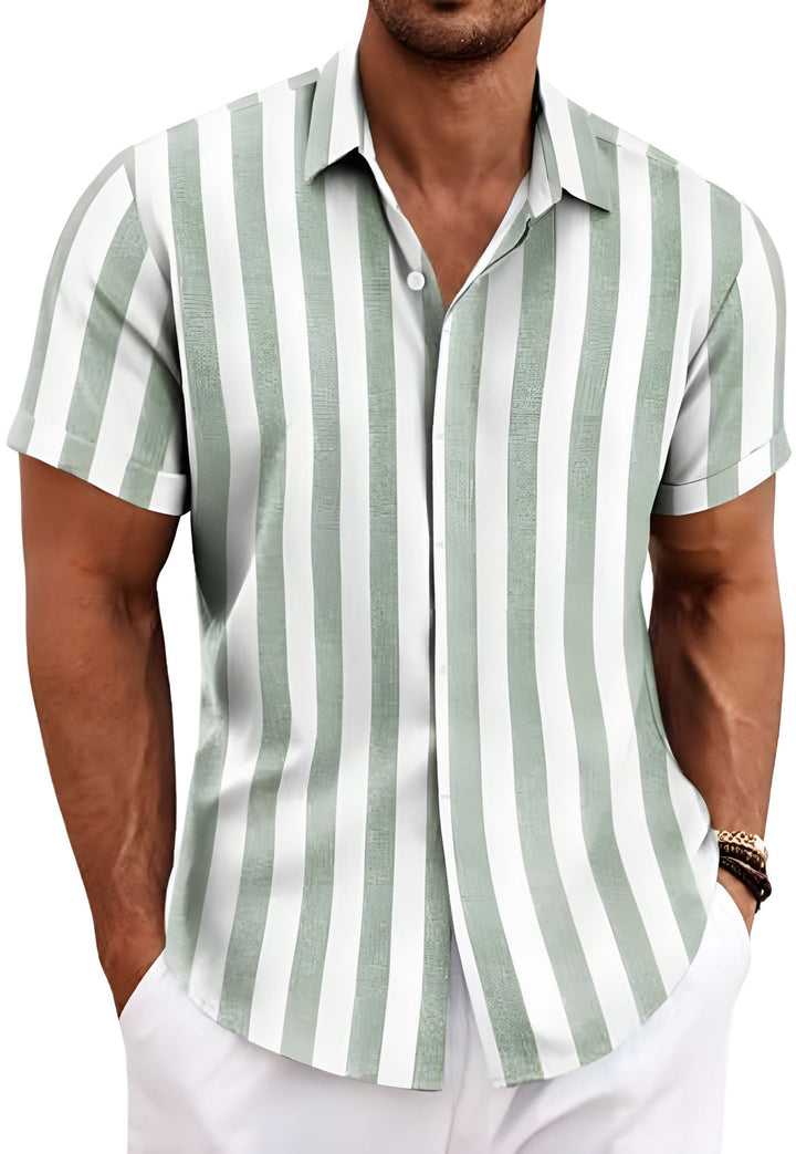 Herren Hemd | Slimfit | Kurzarm | Sommer Stripe