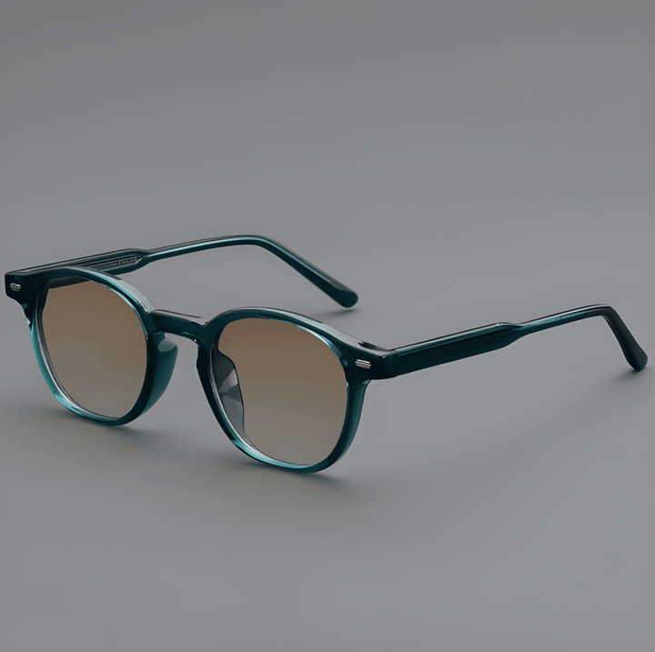 Herren Sonnenbrille | Transparentes Gestell | Schwarze Gläser | Sommer