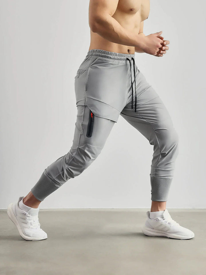 Herren Jogginghose | Slimfit | Mit Rissverschluss Tasche | Sommer Sprint