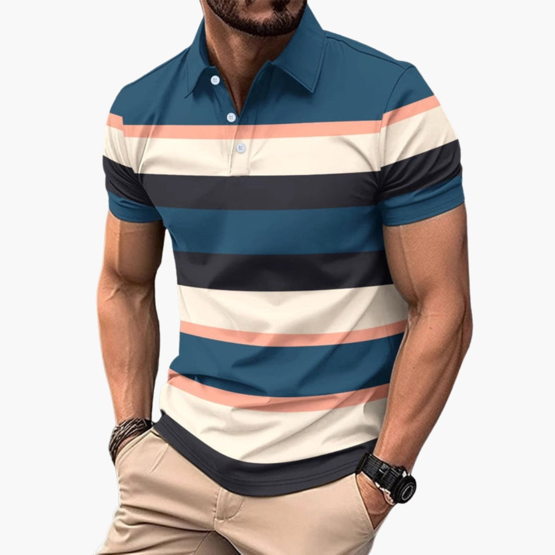 Herren Poloshirt | Slimfit | Streifenmuster | Sommer
