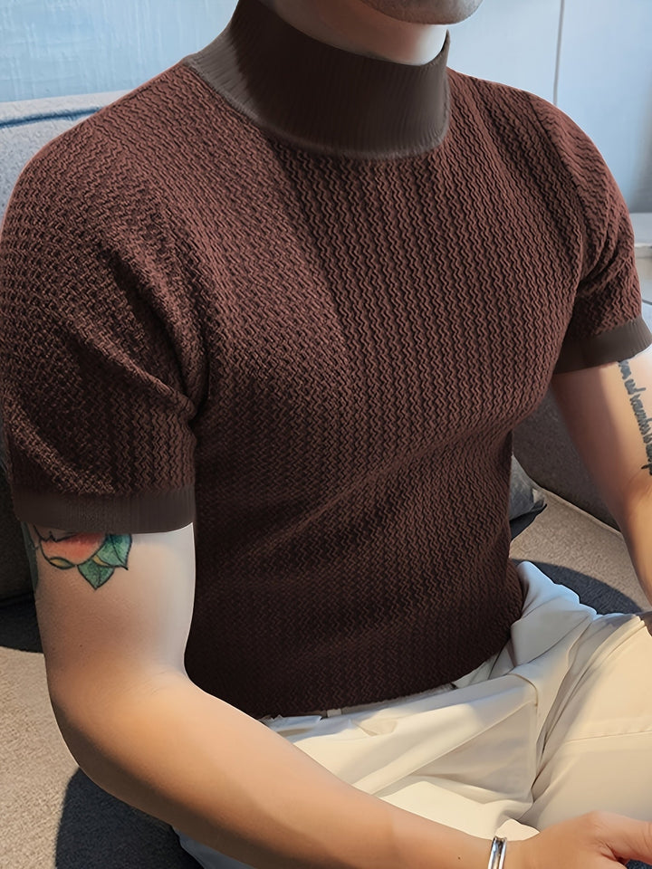 Herren Strickshirt | Slim Fit | Strukturdesign | Sommer