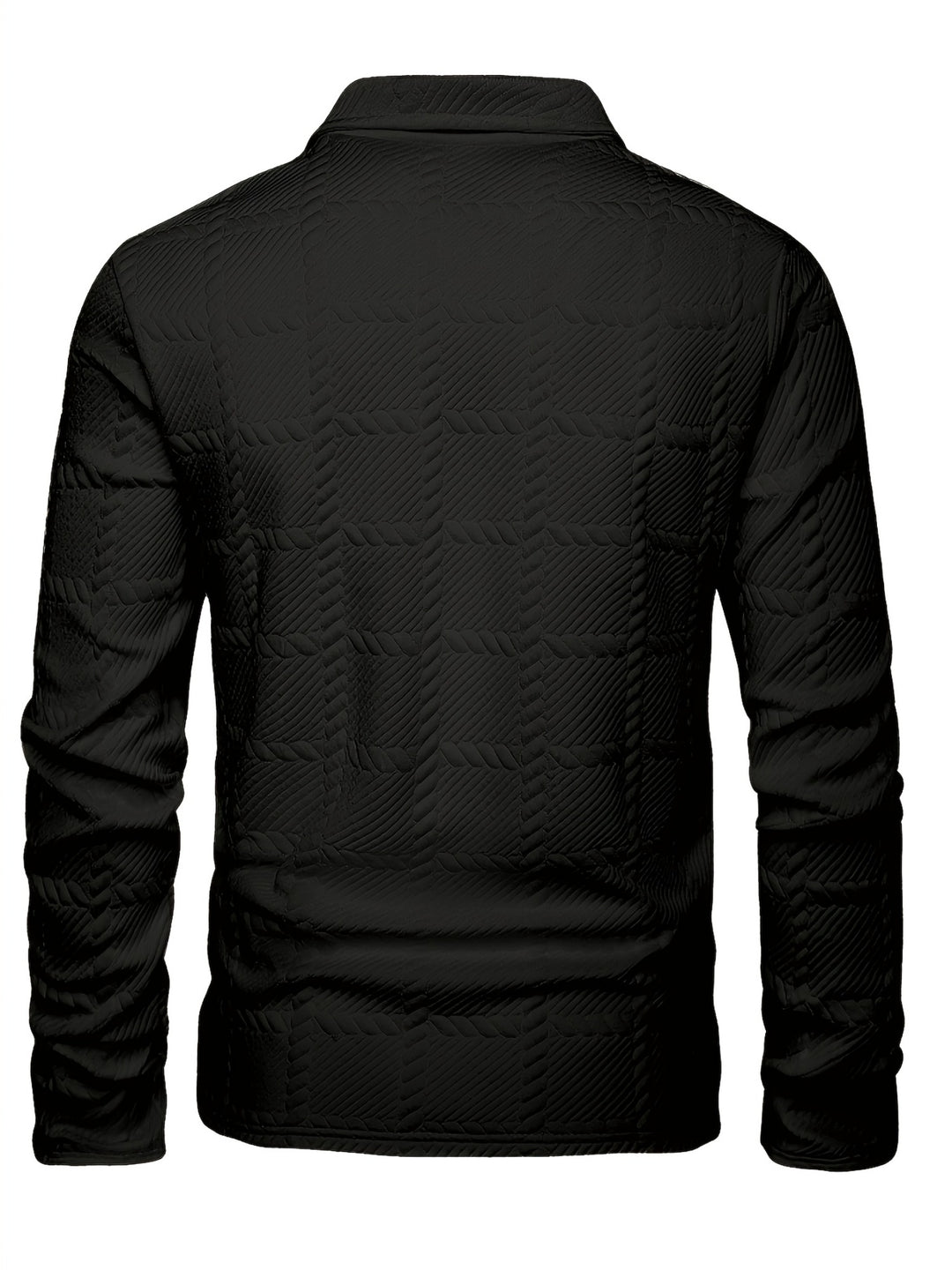 Herren Polo Shirt | Gebrochenes Jacquard | Stilvoll & Lässig | Frühling & Herbst