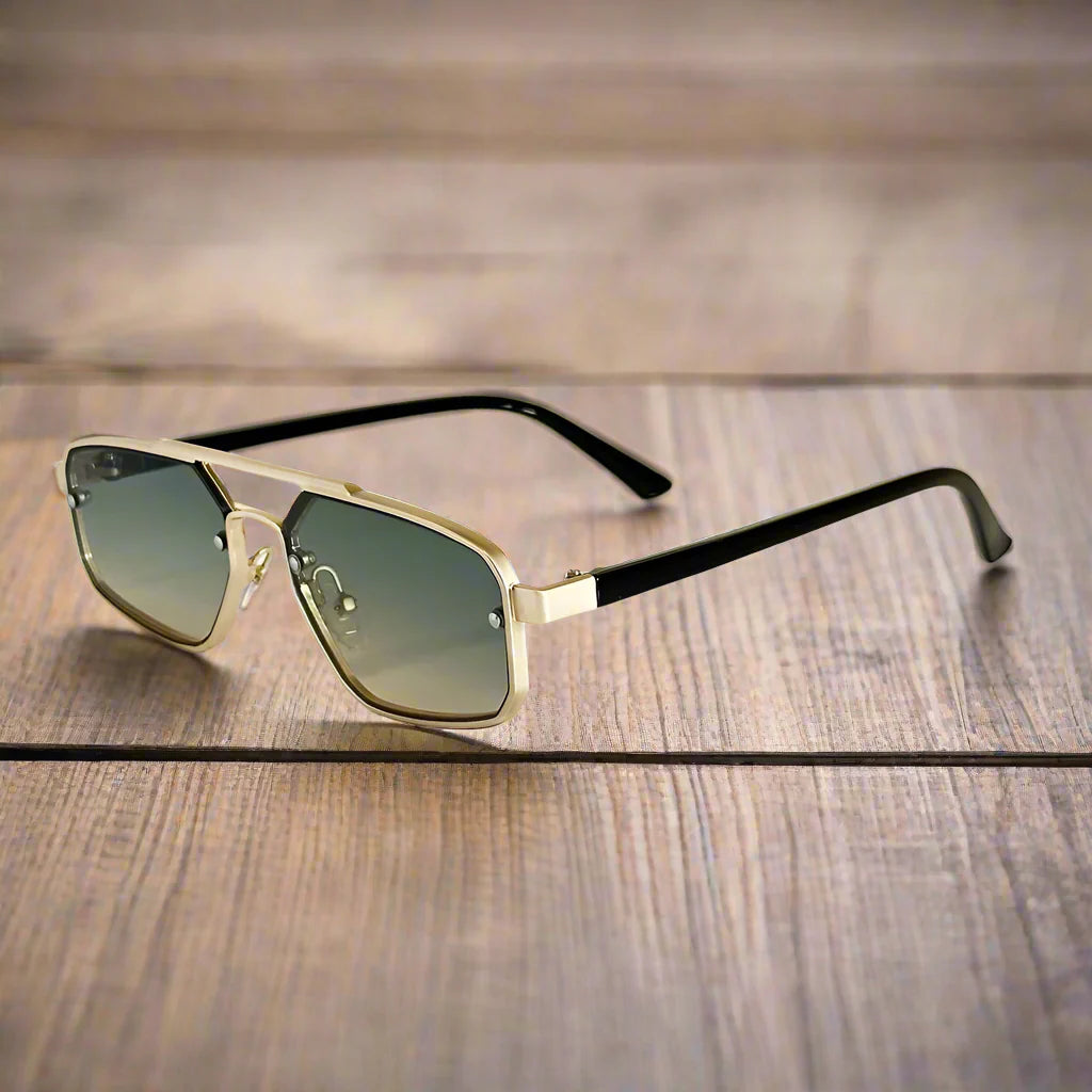 Sonnenbrille | Retro Square | Mit Nasensteg | Sommer Edge