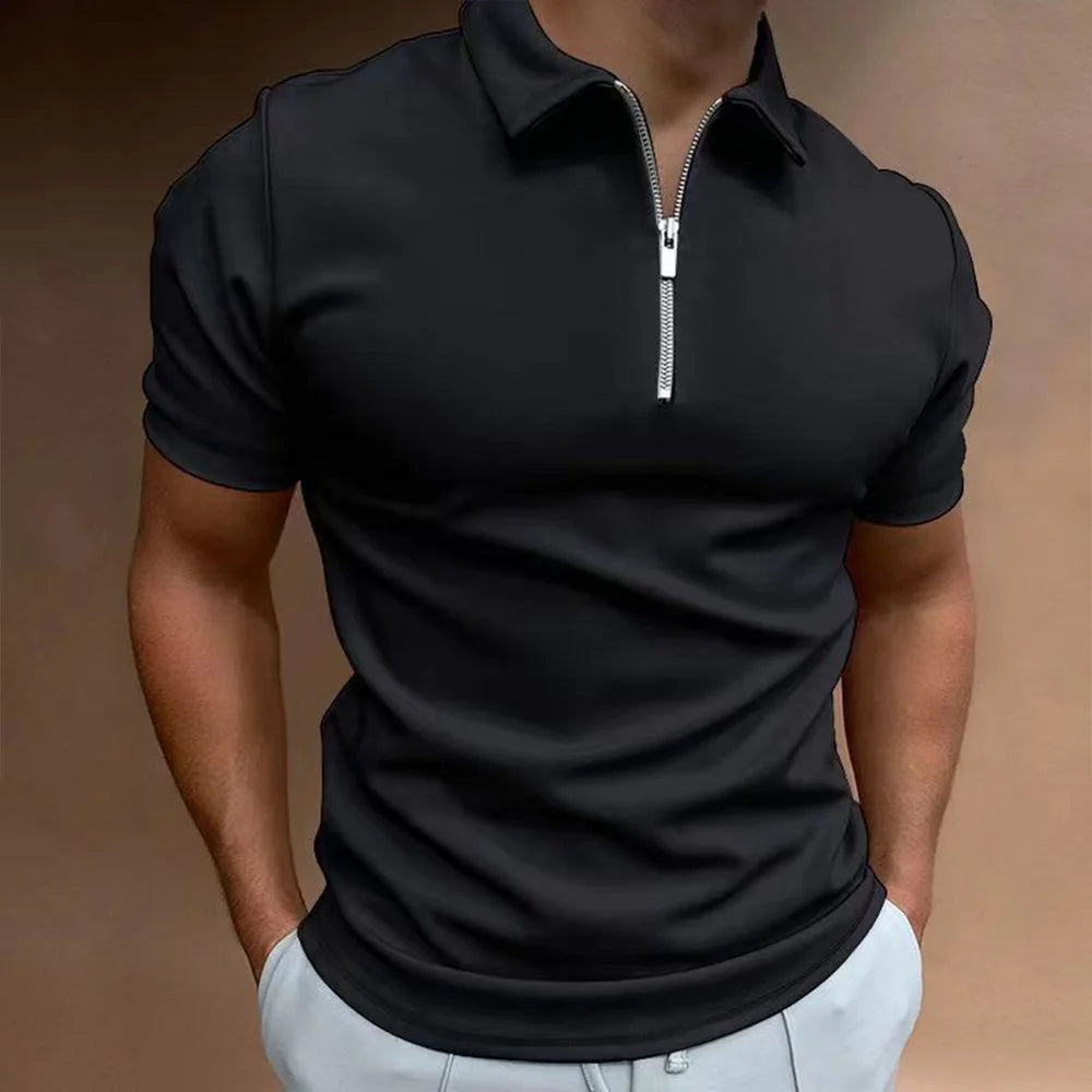 Herren Poloshirt | Slimfit | Reißverschluss | Sommer